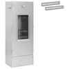 vidaXL Four &agrave; fumer 3 pc 44,5 x 29 x 110 cm Acier galvanis&eacute; Argent&eacute;
