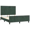 vidaXL Cadre de lit sans matelas vert fonc&eacute; 140x190 cm velours