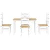 vidaXL Ensemble &agrave; manger Panama 5 pcs blanc bois de pin massif