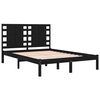 vidaXL Cadre de lit sans matelas noir 140x190 cm bois de pin massif