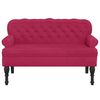 vidaXL Banc avec dossier bordeaux 119,5x64,5x75 cm velours