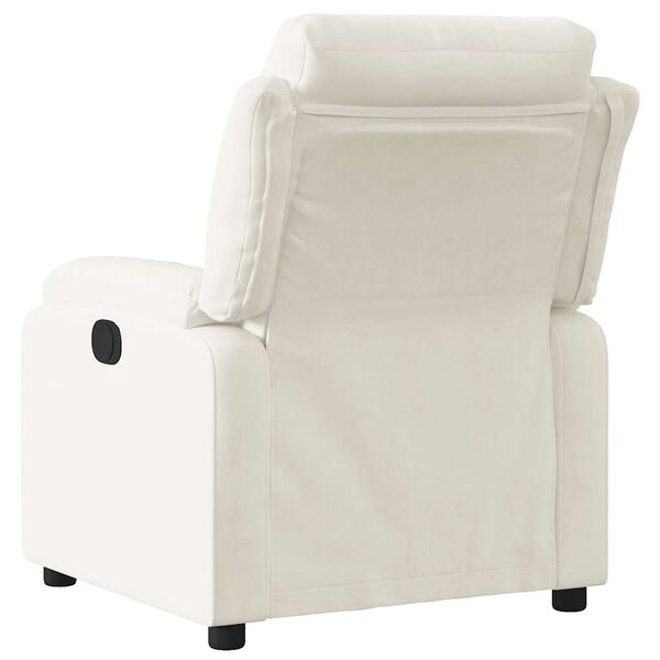 vidaXL Fauteuil inclinable Crème Velours