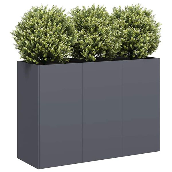 vidaXL Jardinière anthracite 120x40x80 cm acier laminé à froid