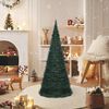vidaXL Sapin de Noël artificiel pré-éclairé avec guirlandes vert 210cm