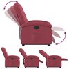 vidaXL Fauteuil inclinable &eacute;lectrique rouge bordeaux tissu