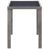 vidaXL Table de jardin Anthracite 123x60x74 cm R&eacute;sine tress&eacute;e