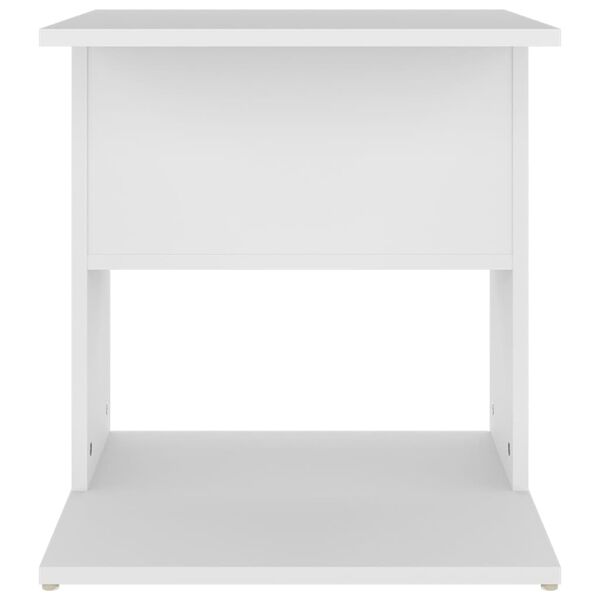 vidaXL Table d'appoint blanc 45x45x48 cm bois d'ing&eacute;nierie