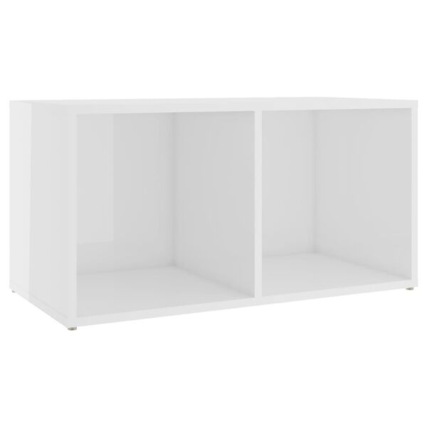 vidaXL Meubles TV 2 pcs Blanc brillant 72x35x36,5 cm Bois d'ing&eacute;nierie