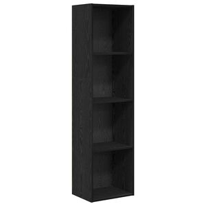 vidaXL &Eacute;tag&egrave;re 4 niveaux 40 x 30 x 152 cm Bois d'ing&eacute;nierie Ch&ecirc;ne noir