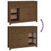 vidaXL Buffet Marron miel 100x35x74 cm Bois massif de pin
