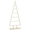 vidaXL Arbre de No&euml;l en m&eacute;tal Dor&eacute; 90 cm Acier peint par poudre