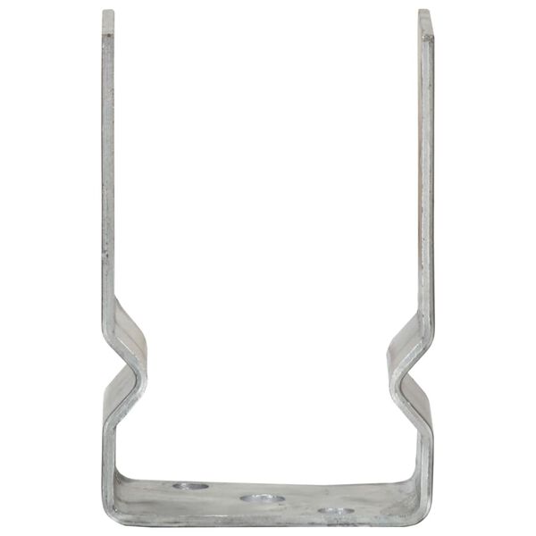 vidaXL Piquets de cl&ocirc;ture 12 pcs argent&eacute; 9x6x15 cm acier galvanis&eacute;