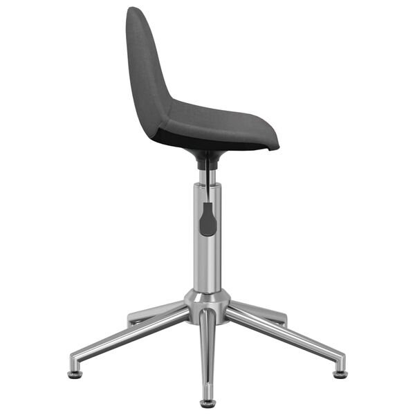 vidaXL Chaise pivotante de bureau Gris fonc&eacute; Tissu