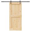 vidaXL Porte coulissante et kit de quincaillerie 100x210 cm pin massif