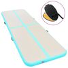 vidaXL Tapis gonflable de gymnastique avec pompe 600x100x10cm PVC Vert