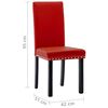 vidaXL Chaises &agrave; manger lot de 4 rouge bordeaux PVC