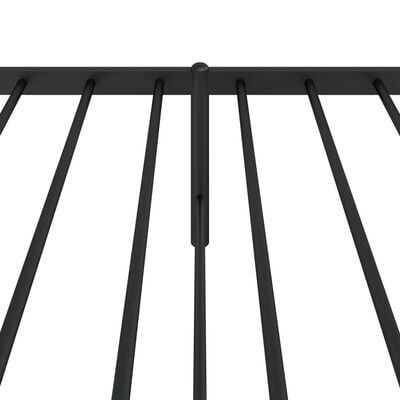 vidaXL Cadre de lit métal sans matelas avec tête de lit noir 100x190cm