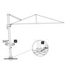 vidaXL Parasol de jardin d&eacute;port&eacute; avec m&acirc;t en aluminium 400 x 300 cm Taupe