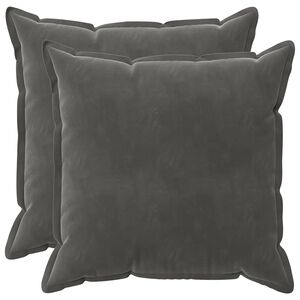 vidaXL Coussin avec oreiller HOUTEN 2 pc Gris fonc&eacute; Fl&oslash;jl