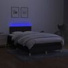 vidaXL Sommier &agrave; lattes de lit avec matelas LED Noir 120x200 cm Tissu