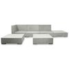 vidaXL Salon de jardin 6 pcs avec coussins gris b&eacute;ton