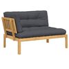 vidaXL Canap&eacute; d'angle palette de jardin et coussins bois acacia massif