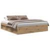 vidaXL Cadre de lit sans matelas ch&ecirc;ne artisanal 180x200 cm