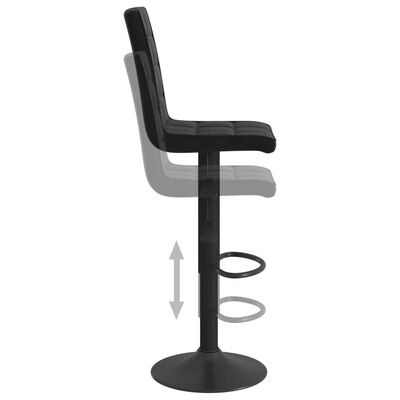 vidaXL Tabouret de bar Noir Velours