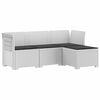 vidaXL Canap&eacute; de jardin 4 places avec coussins style rotin PP Blanc