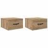 vidaXL Cabinet de chevet 2 pc ch&ecirc;ne artisanal 35 x 35 x 20 cm