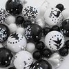 vidaXL Ensemble de Boules de Noël 40 pcs Noir et Blanc Plastique