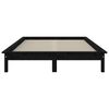 vidaXL Cadre de lit sans matelas noir 200x200 cm bois massif