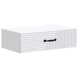 vidaXL Table d'appoint murale Blanc 59 x 34,5 x 17 cm