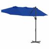 vidaXL Parasol cantilever de jardin bleu azur 372 x 198 x 243 cm