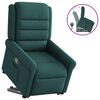 vidaXL Fauteuil inclinable vert fonc&eacute; tissu