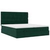 vidaXL Cadre de lit ottoman avec matelas vert fonc&eacute; 160x200 cm velours
