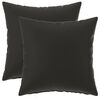 vidaXL Housse de coussin 2 pcs HEERLEN Noir 30 x 30 cm Polyester