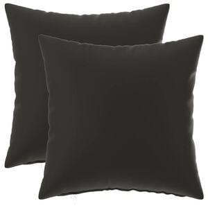 vidaXL Housse de coussin 2 pcs HEERLEN Noir 30 x 30 cm Polyester