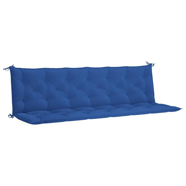 vidaXL Coussin de banc de jardin bleu 200x(50+50)x7 cm tissu oxford