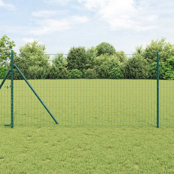 vidaXL Clôture Euro Vert 1 x 10 m Fer revêtu de PVC