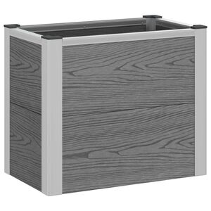 vidaXL Jardini&egrave;re sur&eacute;lev&eacute;e Gris 50 x 30 x 42 cm WPC et Aluminium