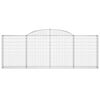 vidaXL Paniers &agrave; gabions arqu&eacute;s 12 pcs 300x30x100/120 cm fer galvanis&eacute;