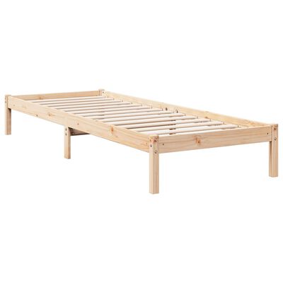 vidaXL Cadre de lit extra long sans matelas 80x210 cm bois massif pin