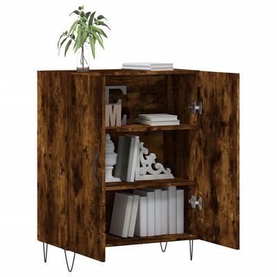 vidaXL Buffet chêne fumé 69,5x34x90 cm bois d'ingénierie