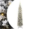 vidaXL Sapin de No&euml;l artificiel Vert et blanc 180 cm