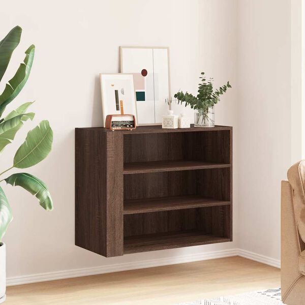 vidaXL Armoire murale ch&ecirc;ne marron 75x35x60 cm bois d'ing&eacute;nierie