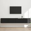 vidaXL Meuble TV mural 2 pcs Noir 98 x 31 x 29,5 cm Bois d'ing&eacute;nierie