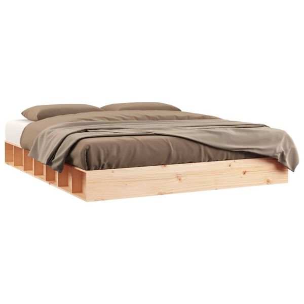 vidaXL Cadre de lit sans matelas 180x200 cm bois massif