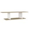 vidaXL Meuble TV mural Blanc et ch&ecirc;ne sonoma 103x30x26,5 cm