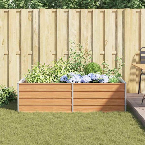 vidaXL Lit surélevé de jardin 160x80x45 cm Acier galvanisé Argenté